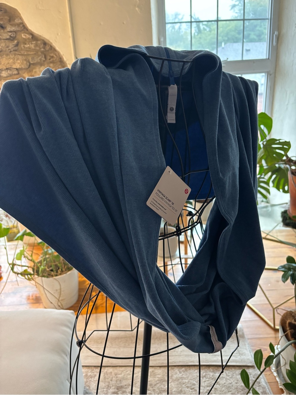 ‘Vintage’ Lululemon Vinyasa Scarf Rulu Blue Scarf NWT